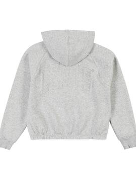 Sweat à capuche Levis Meet and Greet gris pour fille