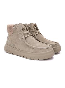 Bottines Walkin Pitas Berna beige pour femme.