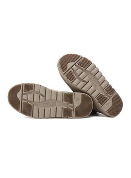 Bottines Walkin Pitas Berna beige pour femme.