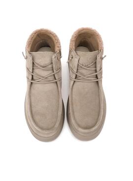 Bottines Walkin Pitas Berna beige pour femme.