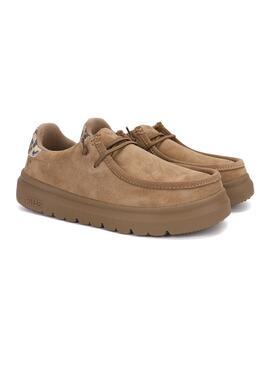 Chaussures Walkin Pitas Lyon chameau pour femme