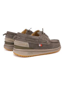 Chaussures bateau Walkin Pitas Denver gris pour homme