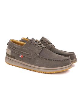 Chaussures bateau Walkin Pitas Denver gris pour homme