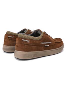 Chaussures bateau Walkin Pitas Dakota chameau pour homme