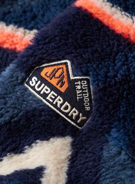 Henley imprimé ethnique marine Superdry Polaire pour femme