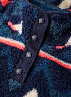 Henley imprimé ethnique marine Superdry Polaire pour femme