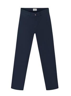 Pantalon chinois Silbon Casual bleu marine pour homme
