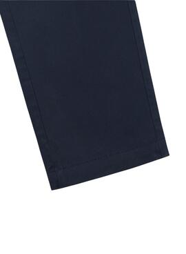 Pantalon chinois Silbon Casual bleu marine pour homme
