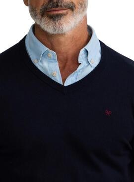 Maillot Silbon Vneck bleu marine pour homme
