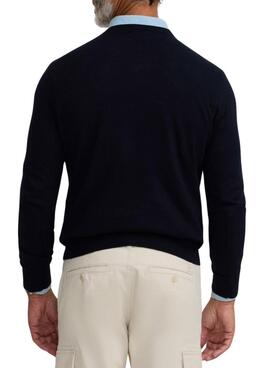 Maillot Silbon Vneck bleu marine pour homme