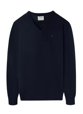 Maillot Silbon Vneck bleu marine pour homme