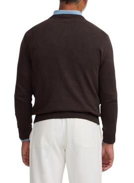 Maillot Silbon Vneck marron pour homme