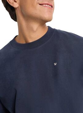 T-shirt Silbon Varsity club bleu marine pour homme