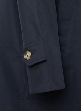 Trench coat bleu marine Silbon pour homme.