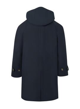 Trench coat bleu marine Silbon pour homme.