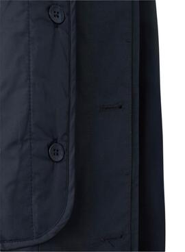 Trench coat bleu marine Silbon pour homme.