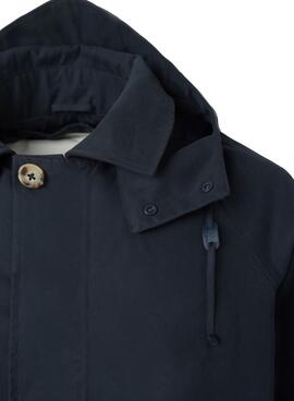 Trench coat bleu marine Silbon pour homme.