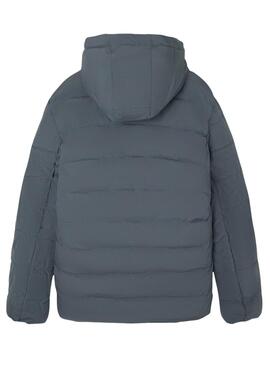 Manteau rembourré Silbon réversible bleu et gris pour homme