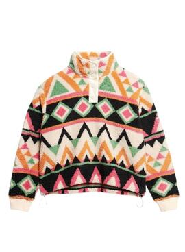 Chemise Henley imprimé ethnique beige pour femme de Superdry