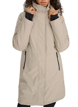 Parka Only Kara beige pour femme.