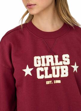 Sweat-shirt Only Onjo grenat pour femme