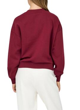 Sweat-shirt Only Onjo grenat pour femme