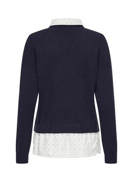 Maillot Dagmar bleu marine pour femme