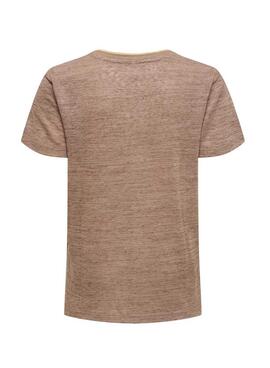 T-shirt Only Beatrice chameau pour femme