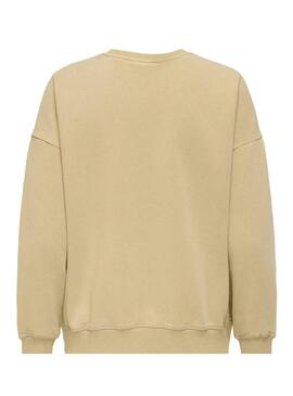 Sweatshirt Only Sinna beige pour femme