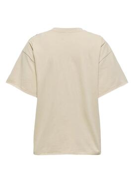 T-shirt Only Kinna beige pour femme