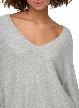 Maillot Only Onlarizona gris claro paillettes pour femme