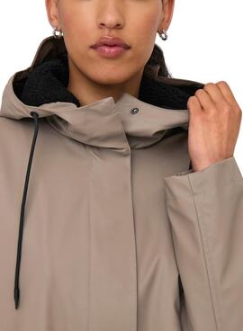Imperméable Only Onlelisa camel pour femme
