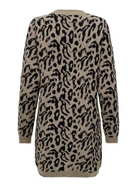 Robe en tricot marron Only Onljenni pour femme