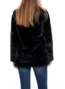 Veste en fausse fourrure noire pour femme de Only Onlvida.