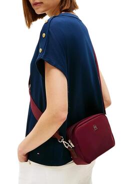 Sac Tommy Hilfiger Popette en nylon grenat pour femme