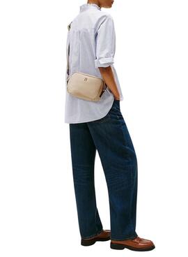 Sac à main Tommy Hilfiger Popette en nylon beige pour femme