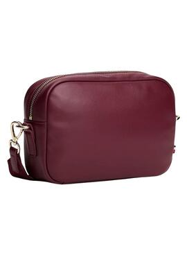 Sac à main Tommy Hilfiger Popette Soft grenat pour femme