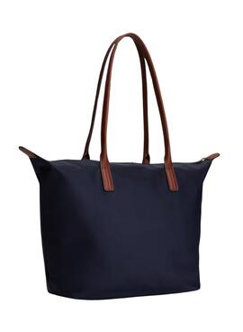 Sac fourre-tout Tommy Hilfiger Popette corp bleu marine pour femme