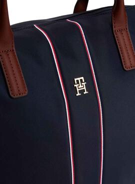 Sac fourre-tout Tommy Hilfiger Popette corp bleu marine pour femme