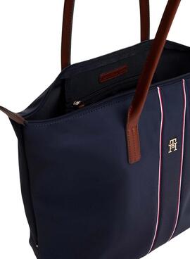 Sac fourre-tout Tommy Hilfiger Popette corp bleu marine pour femme