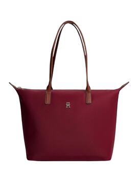 Sac cabas Tommy Hilfiger Popette bordeaux pour femme