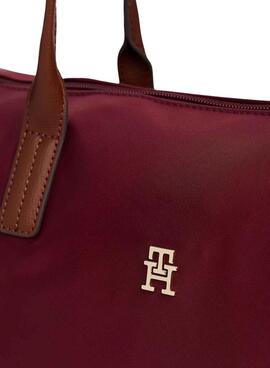 Sac cabas Tommy Hilfiger Popette bordeaux pour femme