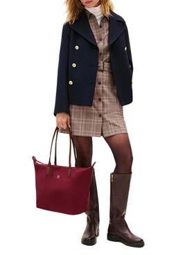 Sac cabas Tommy Hilfiger Popette bordeaux pour femme