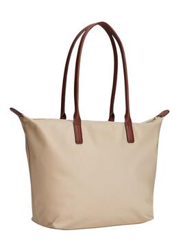 Sac fourre-tout Tommy Hilfiger Popette beige pour femme
