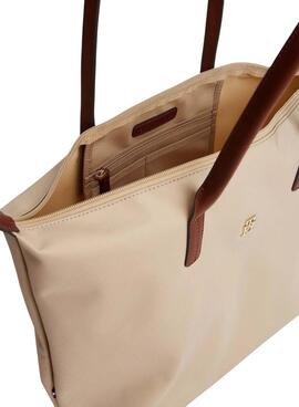 Sac fourre-tout Tommy Hilfiger Popette beige pour femme