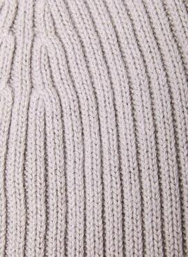 Bonnet Calvin Klein Patch Chunky Rib gris pour homme