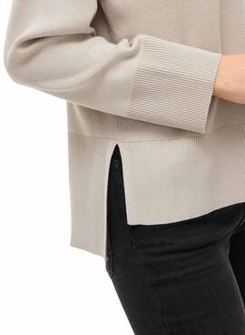 Maillot Vila Viostria beige pour femme