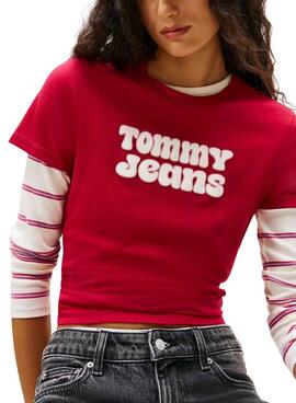 T-shirt Tommy Jeans Essential rouge pour femme