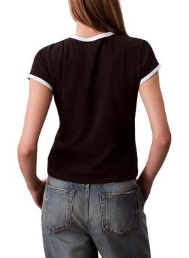 T-shirt Calvin Klein 1968 Graphic Baby noir pour femme