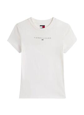 T-shirt Tommy Jeans Bling Linear blanc pour femme